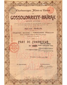 Charbonnages, Mines & Usines de Gossoudarieff-Baïrak