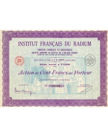 Institut Français du Radium - Omnium Chimique et Biologique