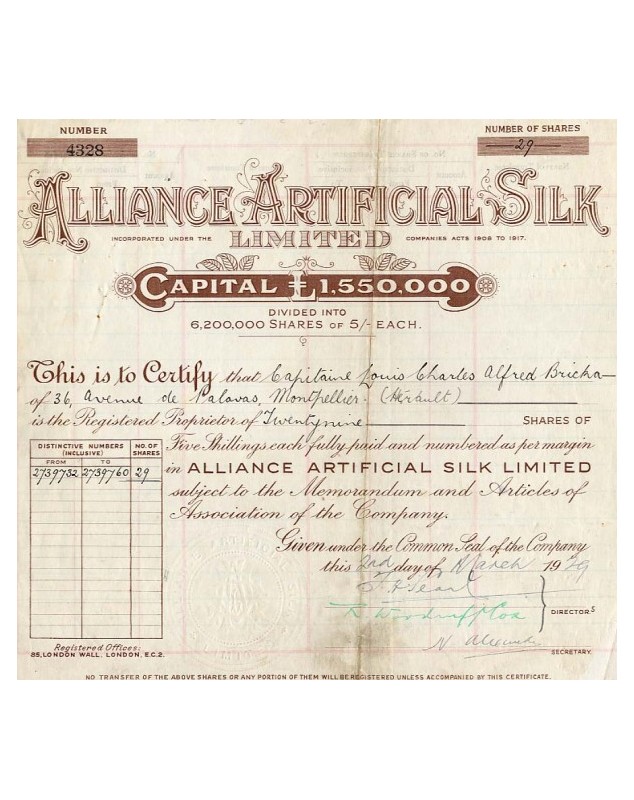 Alliance Artificial Silk Ltd.