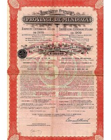 Province de Mendoza - Emprunt Extérieur 5% Or