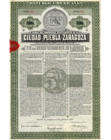 Ciudad de Puebla de Zaragoza, Republica Mexicana. 1907