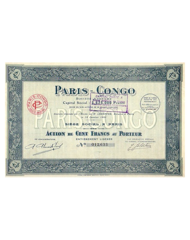 Paris-Congo, Sté Anonyme