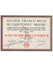 Sté Franco-Belge du Caoutchouc ''Mousse''