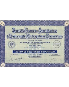 Sté Franco-Américaine d'Etudes et de Participations Financières
