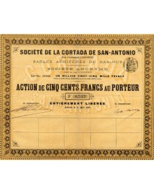 Société de la Cortada de San-Antonio (State of Antioquia, Columbia)