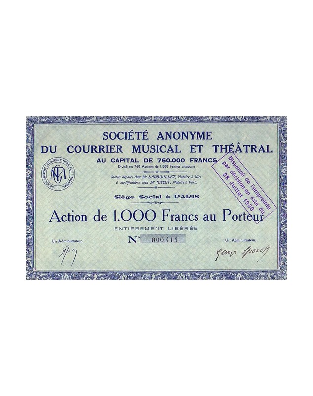 S.A. du Courrier Musical et Théâtral