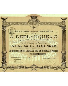 A. Deplanque & Cie. Sté en Commandite du Gaz de l'Aisne & de l'Oise