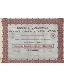 Sté Coloniale de Plantations & de Distillation