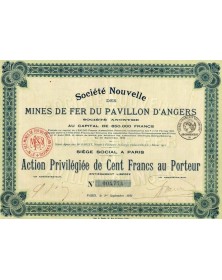 Sté Nouvelle des Mines de Fer du Pavillon d'Angers