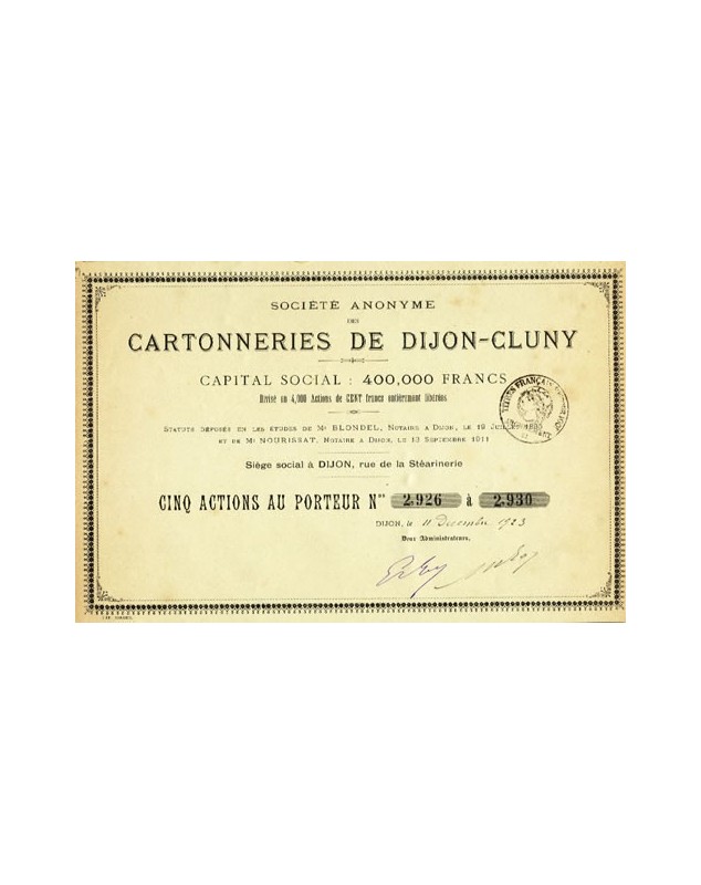 S.A. des Cartonneries de Dijon-Cluny