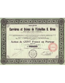 Société des Carrières et Usines de l'Echaillon G. Biron