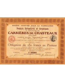 S.A. pour la Fabrication de Tous Produits Réfractaires et Céramiques et l'Exploitation des Carrières de Chasteaux (Corrèze)