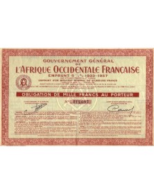 Gouvernement Général de l'Afrique Occidentale Française - 5,5% Loan 1933-1957