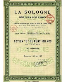 La Sologne, Compagnie du Gaz & des Eaux de Romorantin, E. Buisson & Compagnie