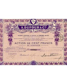 Ets A. Dufour & Cie (Conserveries de Bordeaux)