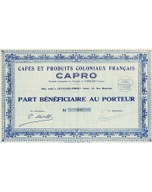 Cafés & Produits Coloniaux Français CAPRO