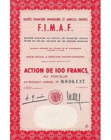 F.I.M.A.F. Sté Financière Immobilière et Agricole