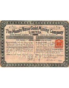 Sté des Mines d'Or du Mont Rose, The Monte Rosa Gold Mining Company Limited