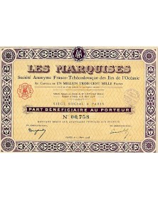 Les Marquises. S.A. Franco-Tchécoslovaque des Iles de l'Océanie 