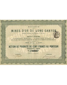 Société des Mines d'Or du Long Canyon (Placer County, California USA)