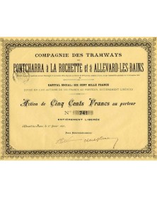 Cie des Tramways de Pontcharra à La Rochette et à Allevard-Les-Bains