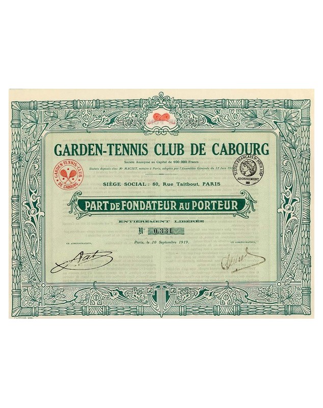 Garden-Tennis Club de Cabourg