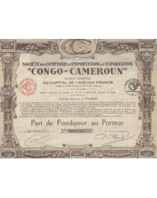 Sté des Comptoirs d'Import. & d'Export. ''Congo-Cameroun''