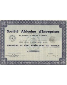 Sté Anonyme Africaine d'Entreprises