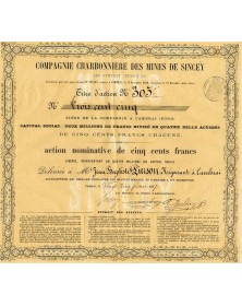 Compagnie Charbonnière des Mines de Sincey, Lez-Rouvray (Côte d'Or)