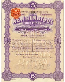 The New Timbiqui Gold Mines Ltd