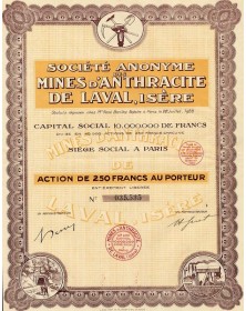 Sté des Mines d'Anthracite de Laval (Isère)