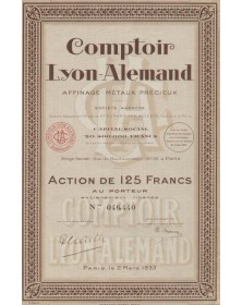 Comptoir Lyon-Alemand  Affinage - Métaux Précieux