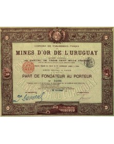 Cie des Etablissements Français des Mines d'Or de l'Uruguay (1895)