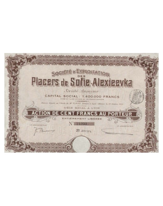 Sté d'Exploitation des Placers de Sofie-Alexieevka
