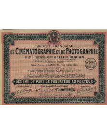 Société Française de Cinéma et de Photographie Films en Couleurs Keller-Dorian