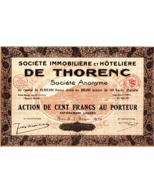 Sté Immobilière et Hôtelière de Thorenc