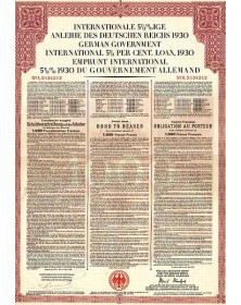 Emprunt International 5,5% 1930 du Gouvernement Allemand - Tranche française