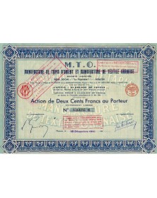 M.T.O. Manufacture de Tapis d'Orient & Manuf. de Textile Oranaise