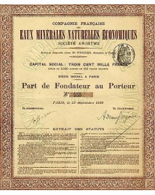 Eaux Minérales Naturelles Economiques