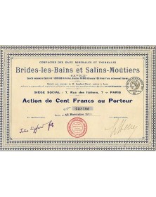 Cie des Eaux Minérales & Thermales de Brides-les-Bains et  Salins-MoÃ»tiers (Savoie)