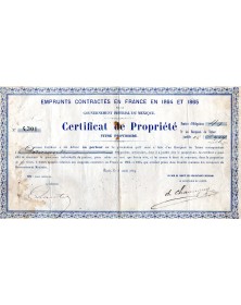 Loans contracted in France in 1864 an 1865 by Imperial Government of Mexico