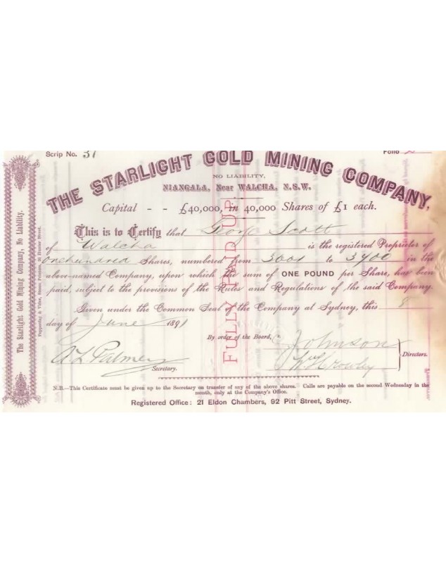 The Starlight Gold Mining Company