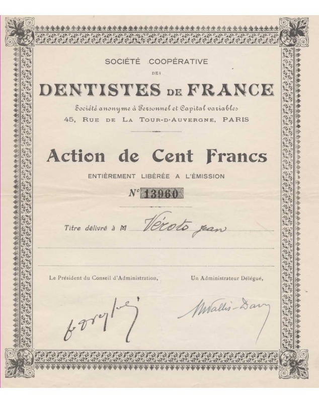 Sté Coopérative des Dentistes de France