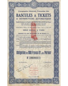 Cie Générale Française des Bascules à Tickets & Distributeurs Automatiques