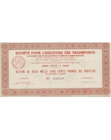 Sté Pour l'Industrie des Transports (Anc. Sté des Transports en Commun de la Région Parisienne)