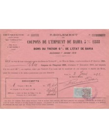 Coupons de L'Emprunt de Bahia 5% 1888