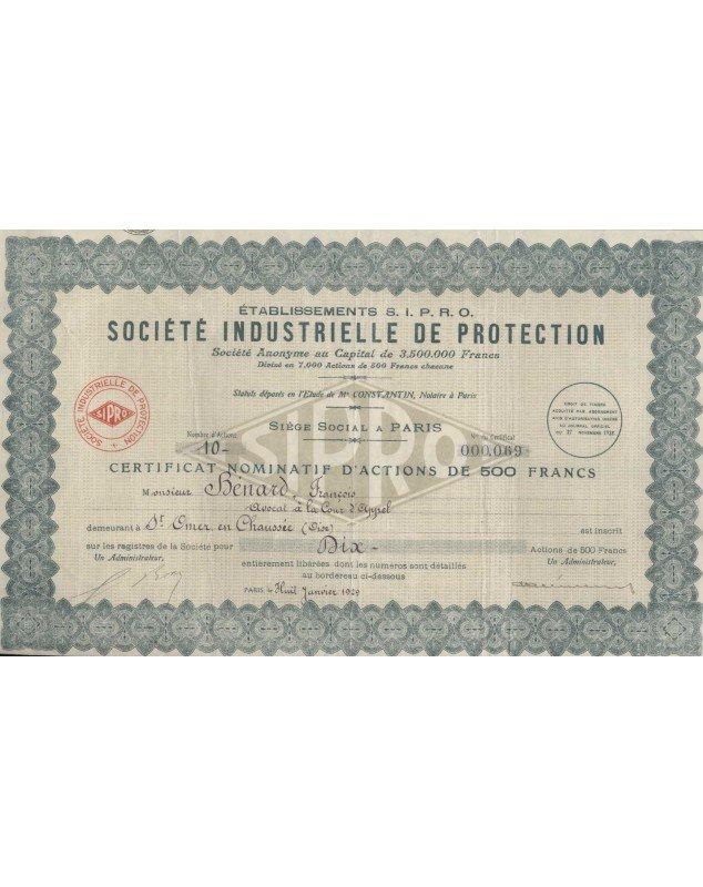 Ets SIPRO Sté Industrielle de Protection
