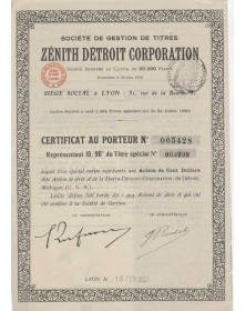 Zénith Detroit Corporation, Sté de Gestion de Titres