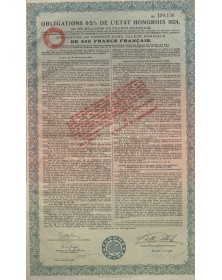 Royaume de Hongrie - 6% Bond 1925