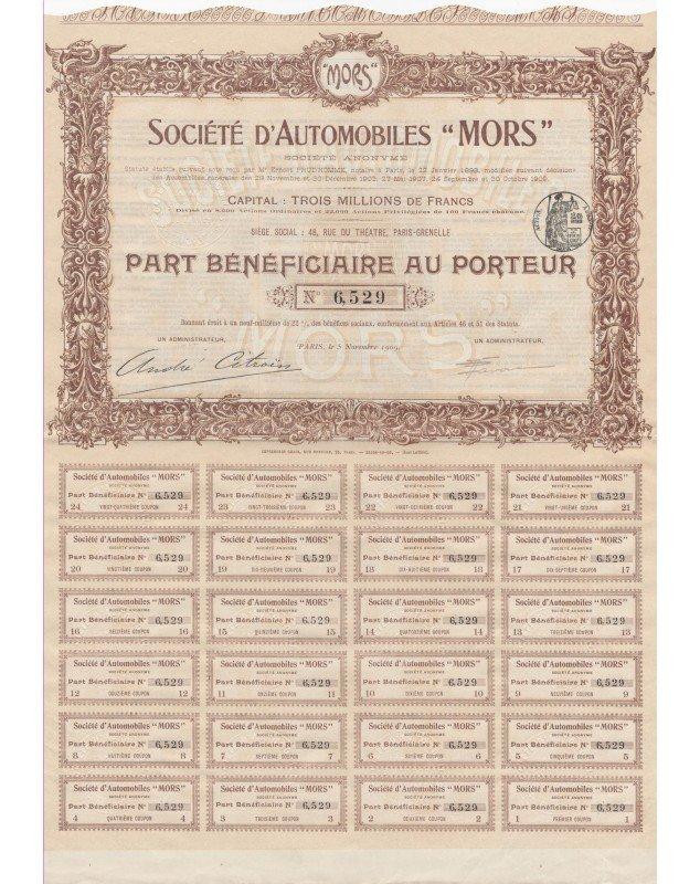 Sté d'Automobiles ''MORS''